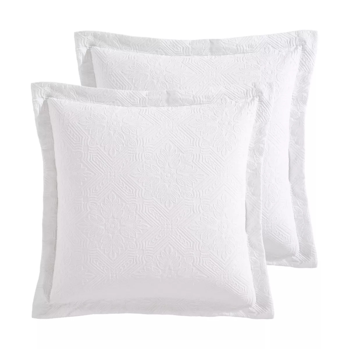 Matalasse Bright White  Euro Sham set of 2 | Belk