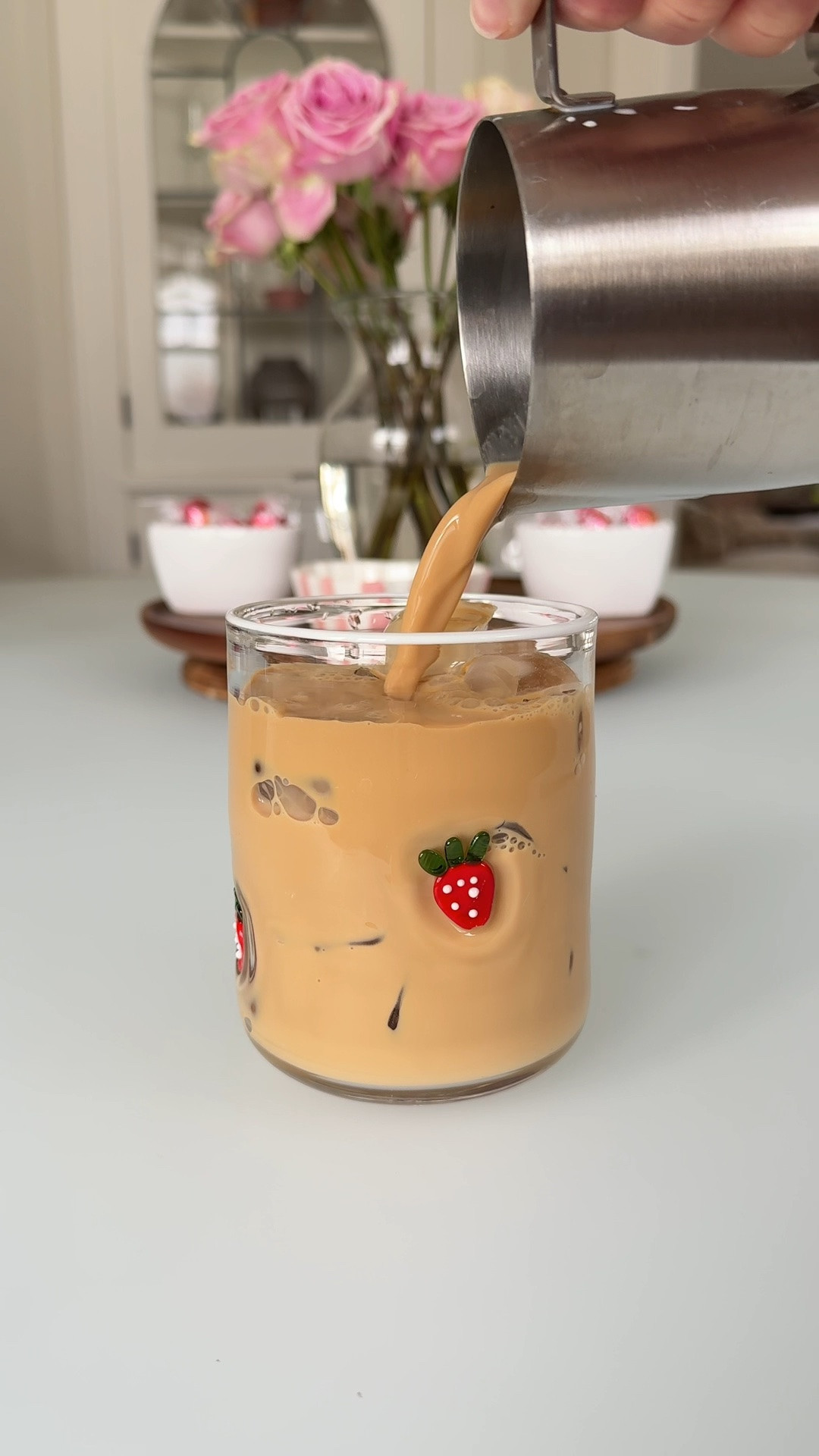 The Cutest Anthropologie Coffee Glass for Iced Lattes 🍓

#LTKdayinmylife #LTKHome #LTKmorningroutine