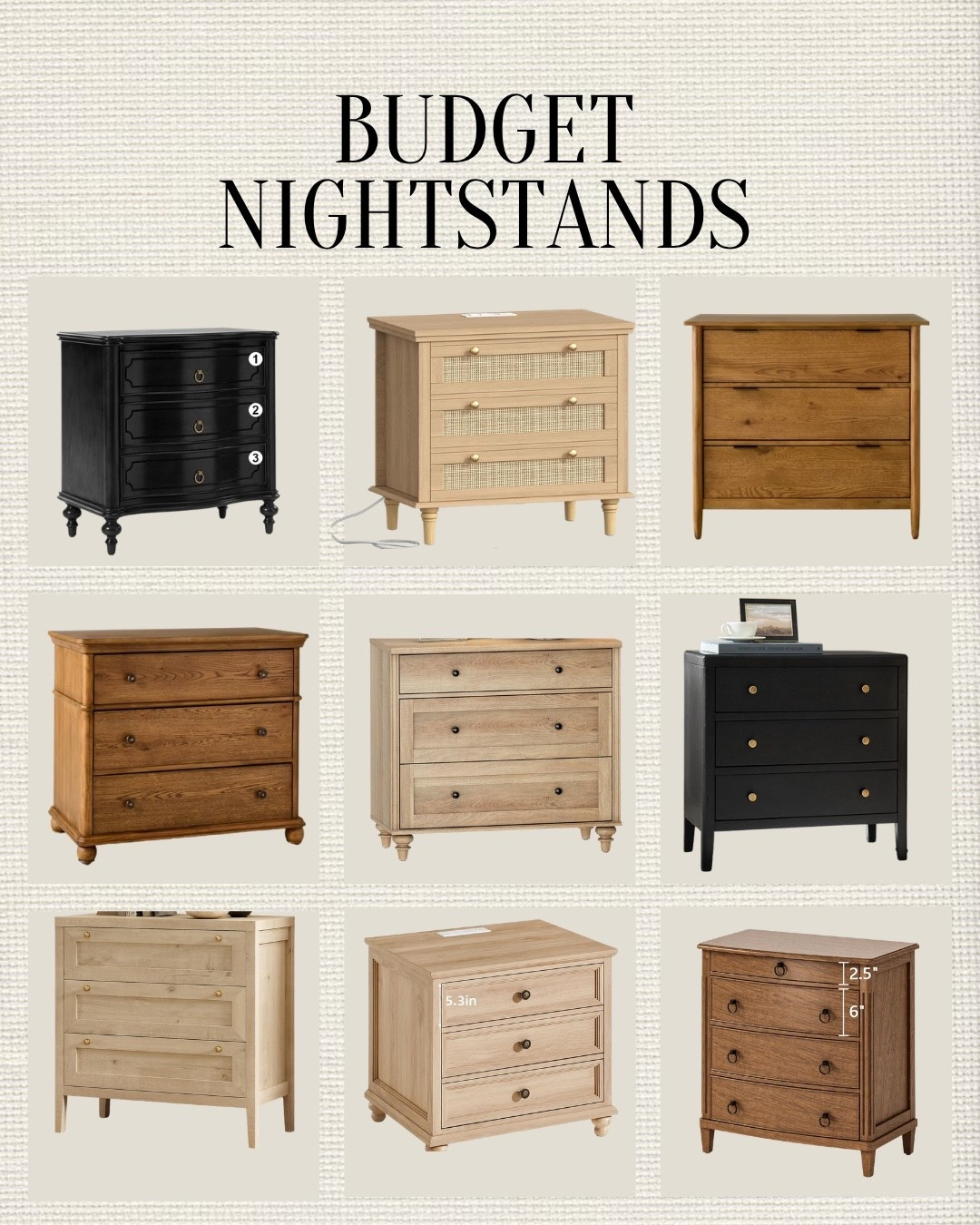Budget nightstands !