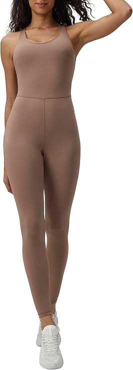 LOVESOFT Women's Sleevesless Bodysuit Dance Unitard, Backless Bodycon Rompers Jumpsuits for Worko... | Amazon (US)