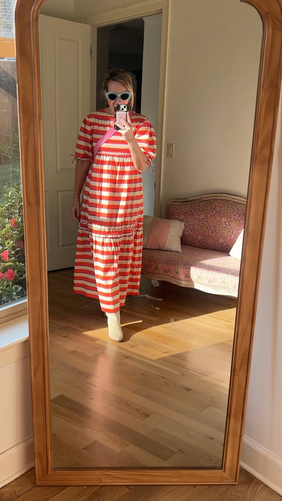 Pumpkin patch outfit. Hot October days, but trying to be on theme with the orange. This dress is so good for year round! A fall dress that you can wear in the spring and summer too!

#LTKSeasonal #LTKHalloween #LTKMidsize