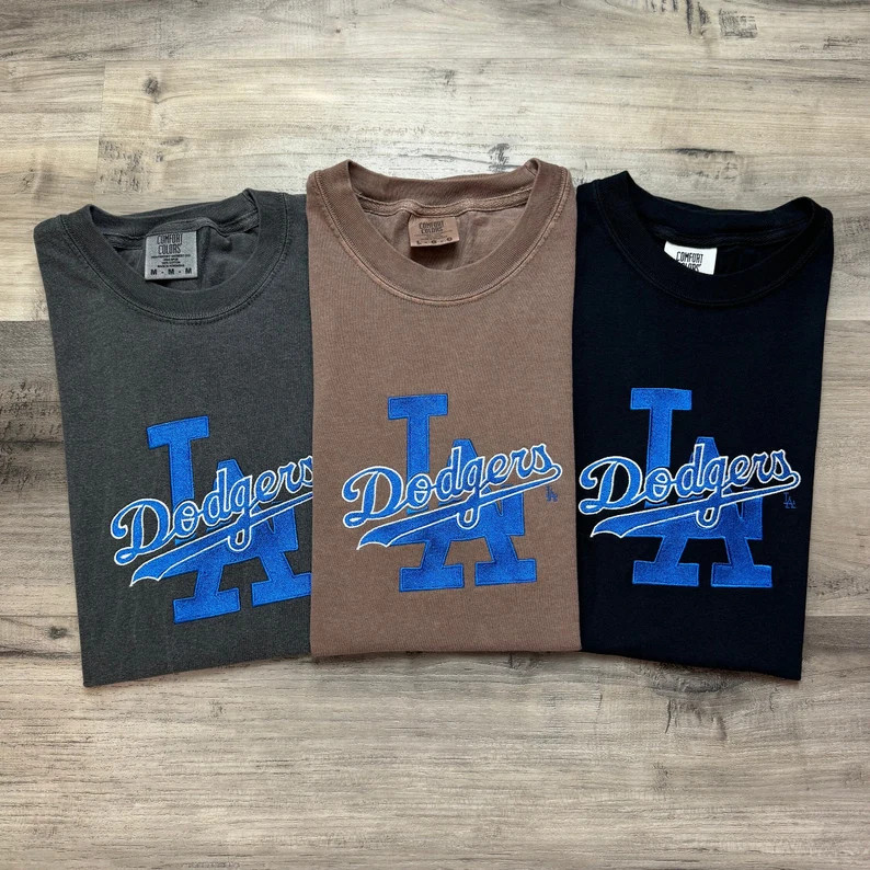 Embroidered Los Angeles Baseball T-shirt, LA Los Angeles Sweatshirt, Dodger Oversized Shirt, Base... | Etsy (US)