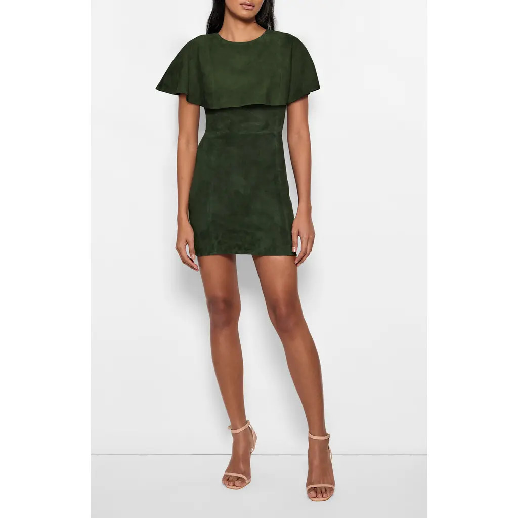 AS by DF Selene Stretch Suede Dress in Military Green at Nordstrom, Size 3X-Large | Nordstrom