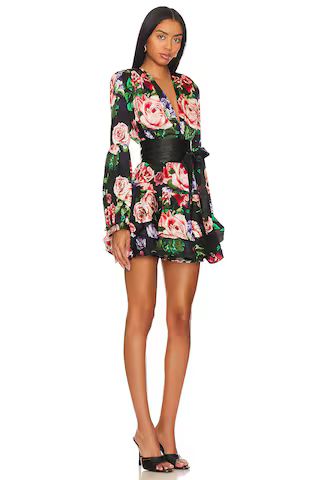 Bronx and Banco Bedouin Mini Dress in Black Floral from Revolve.com | Revolve Clothing (Global)