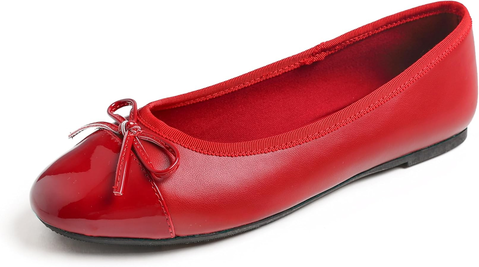 FEVERSOLE Women's Bow Tie Fashion Dress Slip On Shoes Round Toe Ballet Flat | Amazon (US)