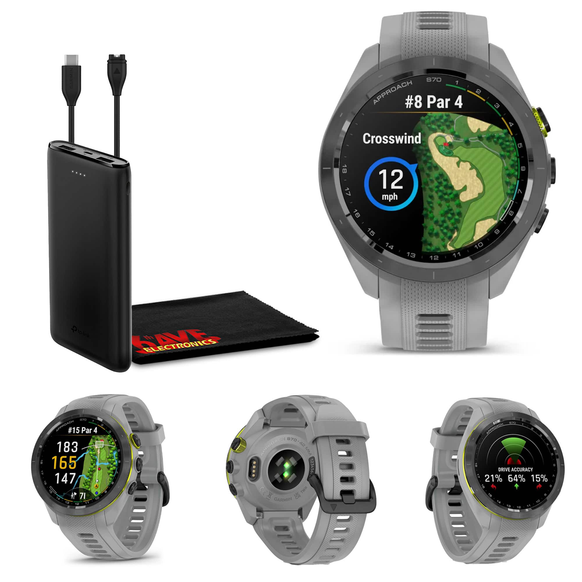 Garmin - Approach S70 42MM Fitness Tracker Watch GPS Golf Smartwatch For Men-Gray - Gray - (2023) | Best Buy U.S.