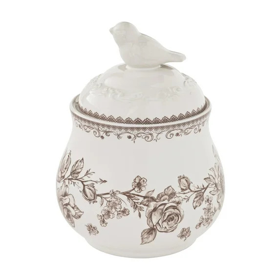 The Pioneer Woman Agatha Stoneware Sugar Bowl with Lid, Brown - Walmart.com | Walmart (US)