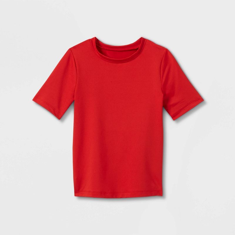 Toddler Boys' Short Sleeve Rash Guard Swim Shirt - Cat & Jack™ Red | Target