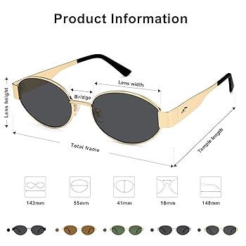 SOJOS Retro Oval Sunglasses for Women Trendy Classic Shades UV400 Protection SJ1256 | Amazon (US)