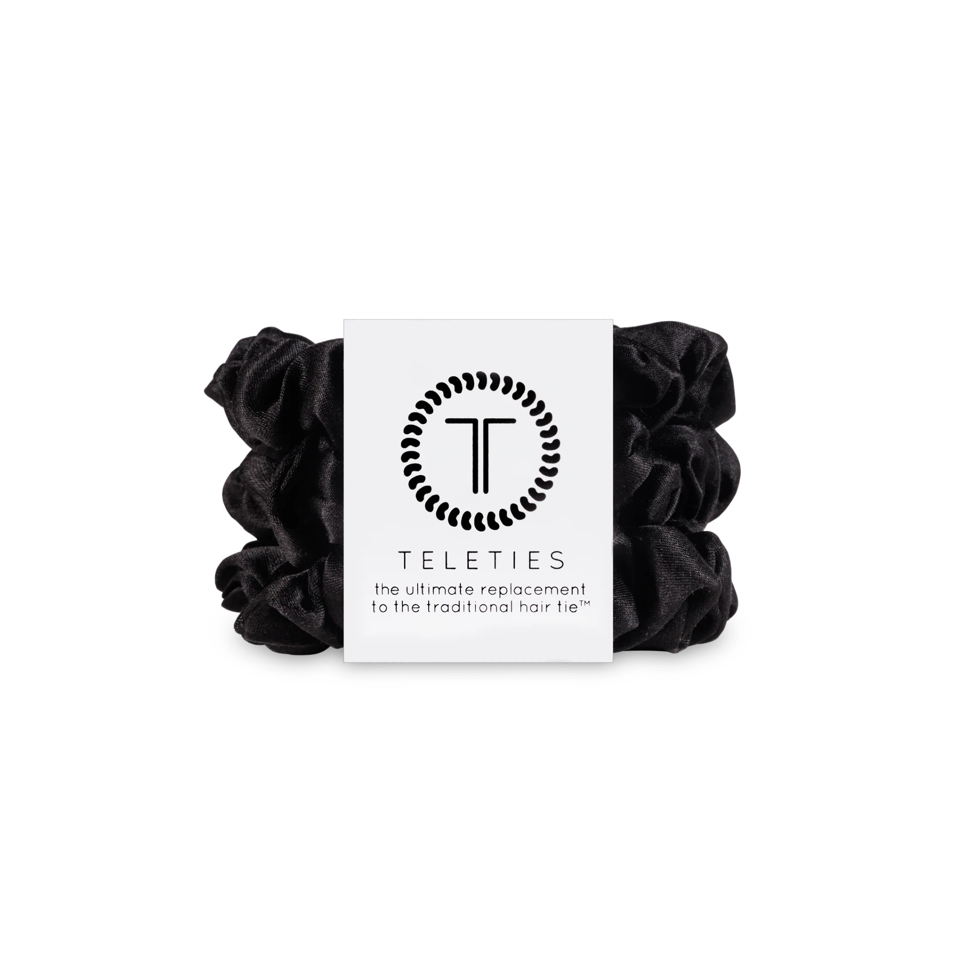 Jet Black Small Scrunchie | TELETIES