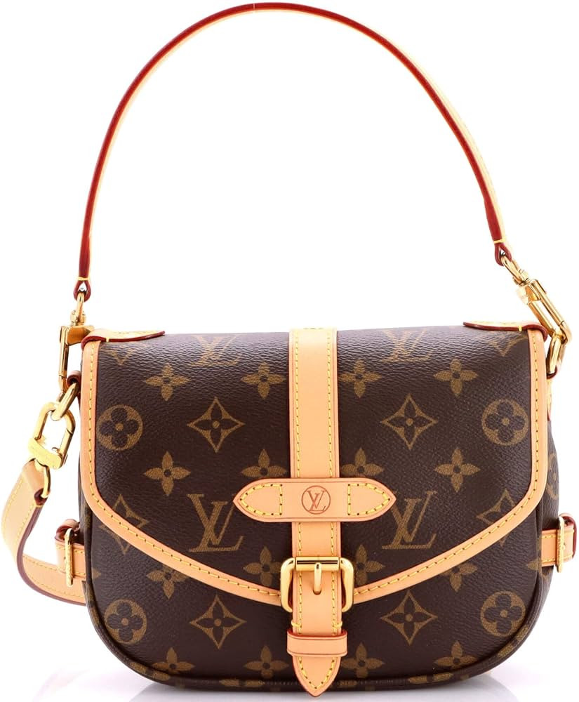 Louis Vuitton  
               Pre-Loved Saumur Handbag Monogram Canvas BB, Brown | Amazon (US)