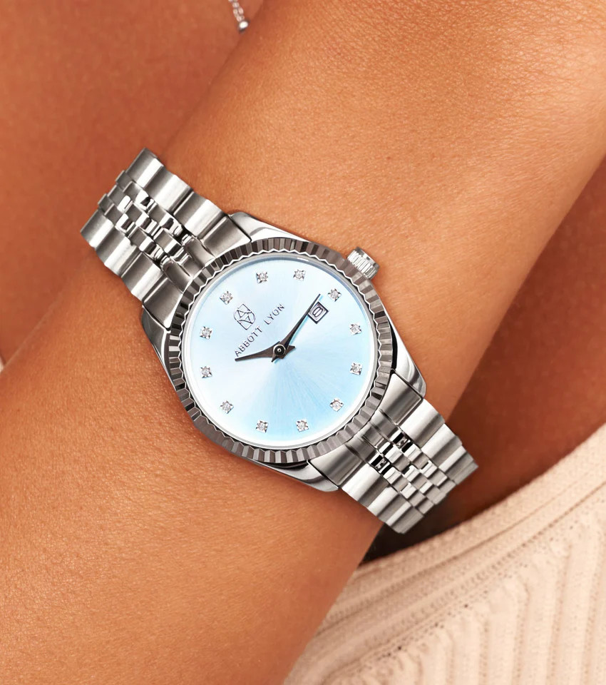 Silver Link Blue Belgravia 30 Watch | Abbott Lyon