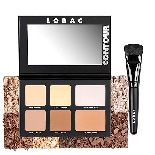 LORAC PRO Contour Palette & Contour Brush | Contour Powders & Highlighter Makeup | Mirror Compact | Amazon (US)