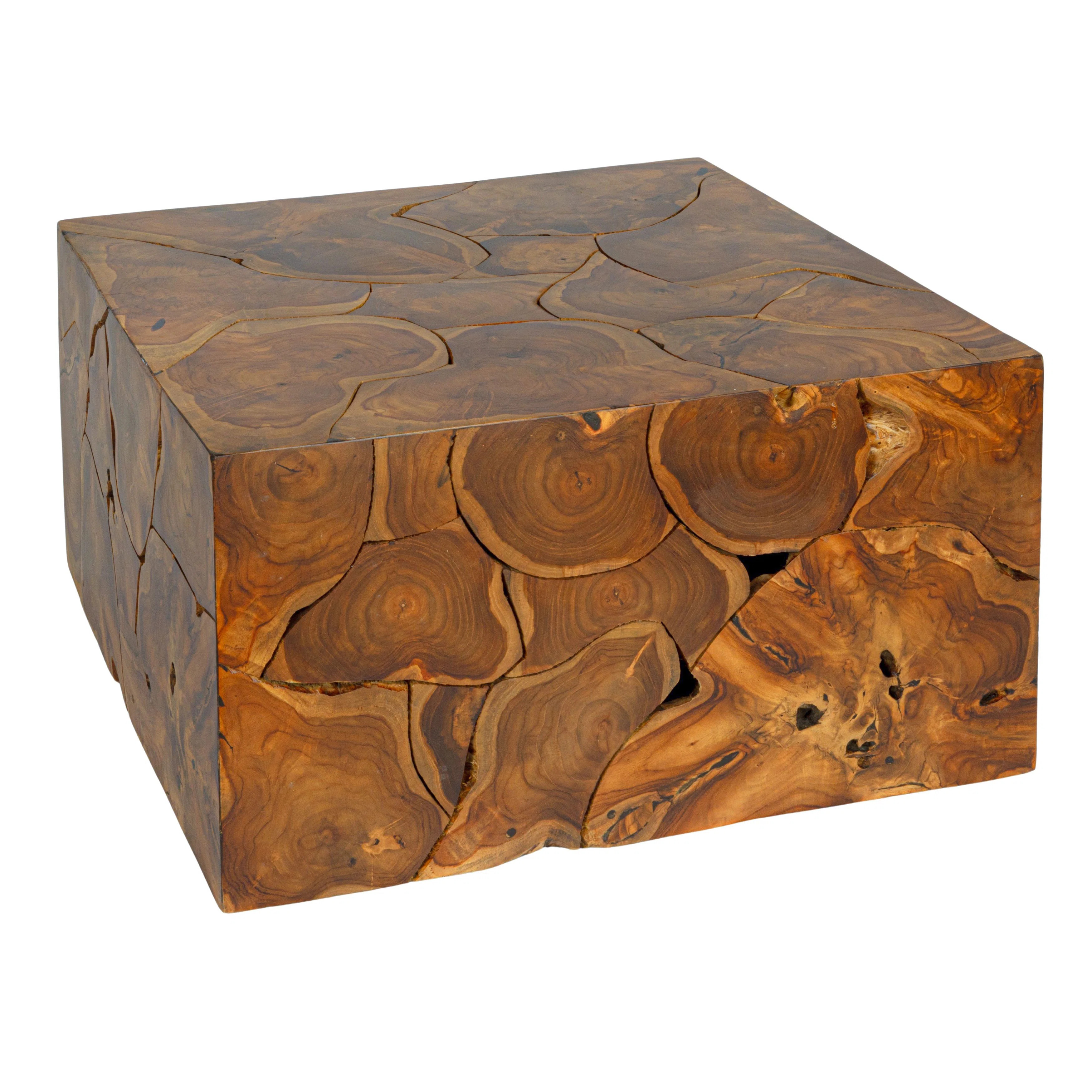 Mesa Teakwood Root Square Coffee Table, Natural | Wayfair North America