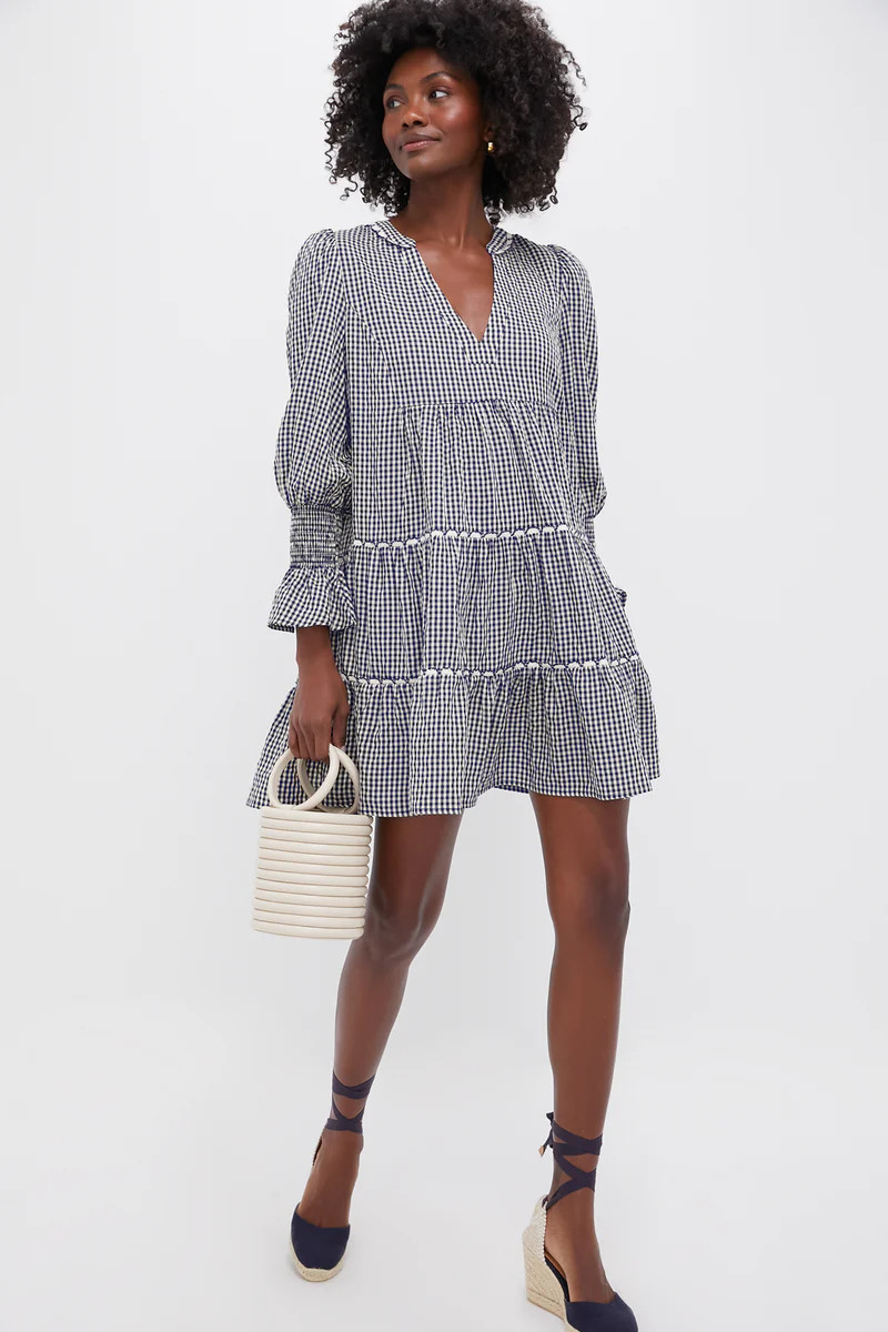 Navy Gingham Kenzo Dress | Tuckernuck (US)
