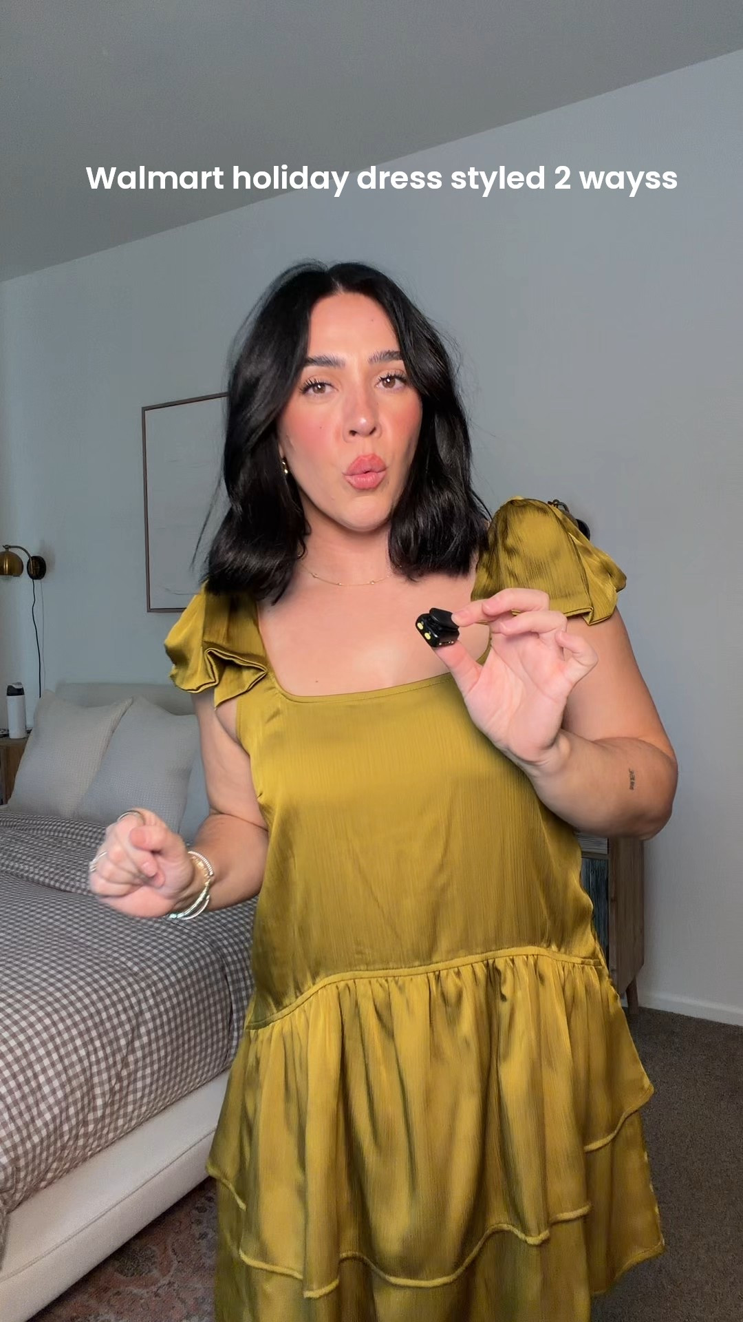 Walmart fashion holiday dress idea or a wedding guest dress idea! WOW the quality is so good. I’m in a size large but could even do a medium. Don’t size up if in between or size up if you want a flowy look. I’m 5’4 with long legs. Jacket size L. 

#LTKmomlife #LTKHoliday #LTKMidsize