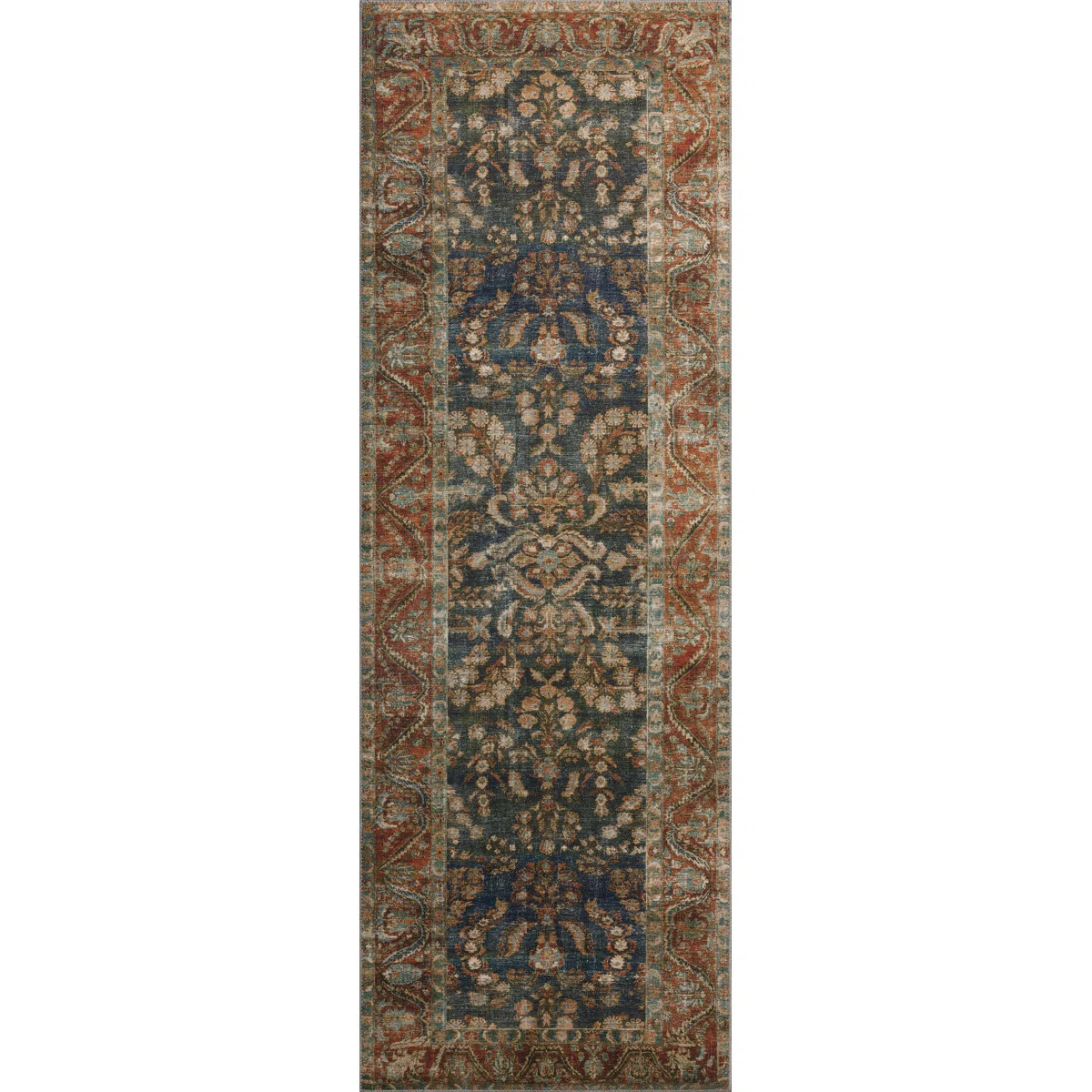 Chris Loves Julia x Loloi Jules Ocean / Spice Area Rug | Wayfair North America