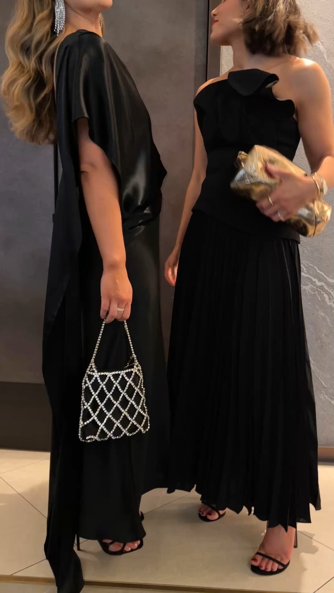 Black tie wedding guest outfits - both Acler. Strapless is a size 10 & silky dress is a 12. Both true to size #

#LTKwedding