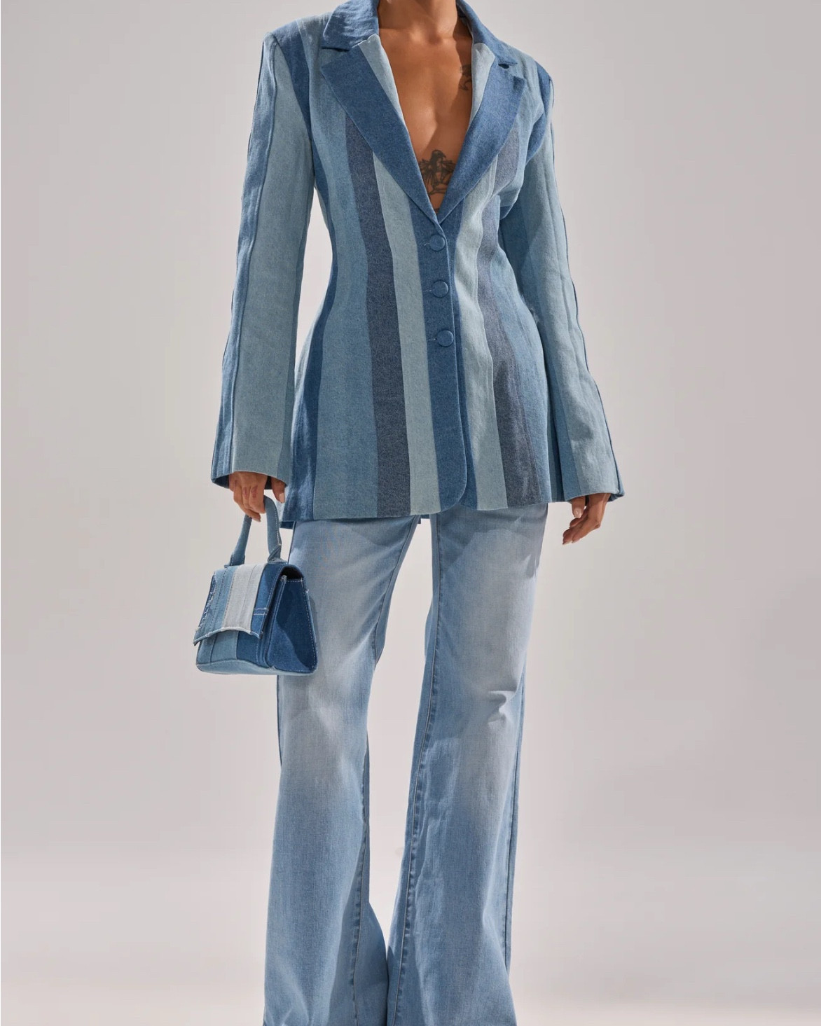 Striped denim patchwork blazer!

#LTKmomlife #LTKWorkwear #LTKU