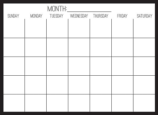 WallPops WPE2801 on Clear Monthly Calendar, Black | Amazon (US)
