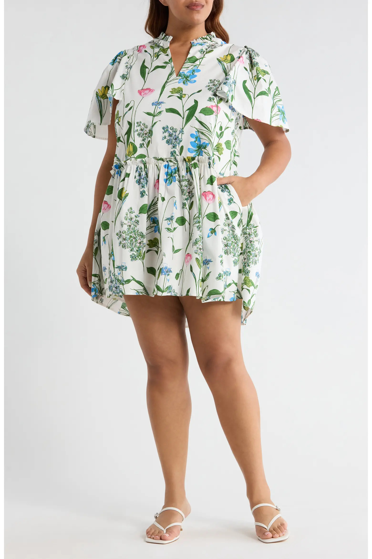 SUGARLIPS Clove Garden Floral Babydoll Dress (Women) | Nordstrom | Nordstrom