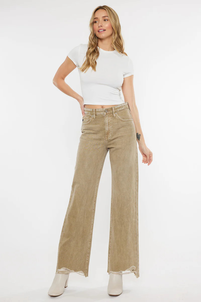 Mikaella Ultra High Rise 90's Flare Jeans | Kancan USA