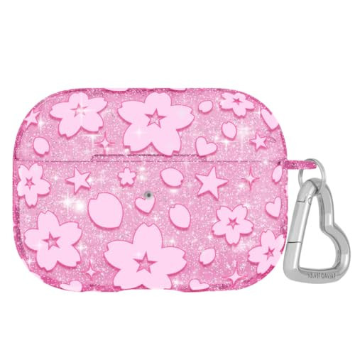 Velvet Caviar Compatible with AirPods Pro Case 2nd and 1st Generation - Cute Protective Hard Cover for Women - Cherry Blossom Glitter | Amazon (US)