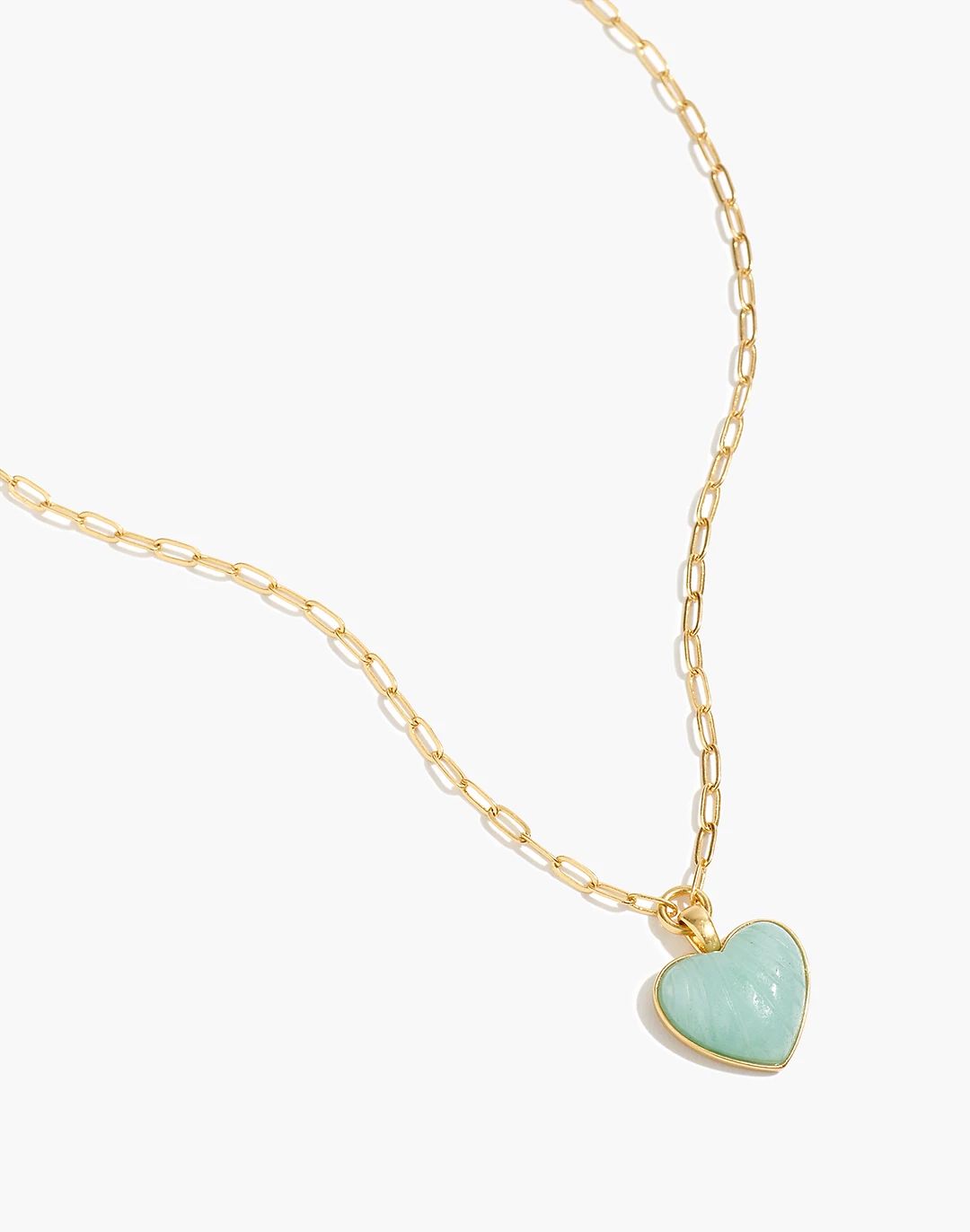 Stone Collection Jade Heart Pendant Necklace | Madewell