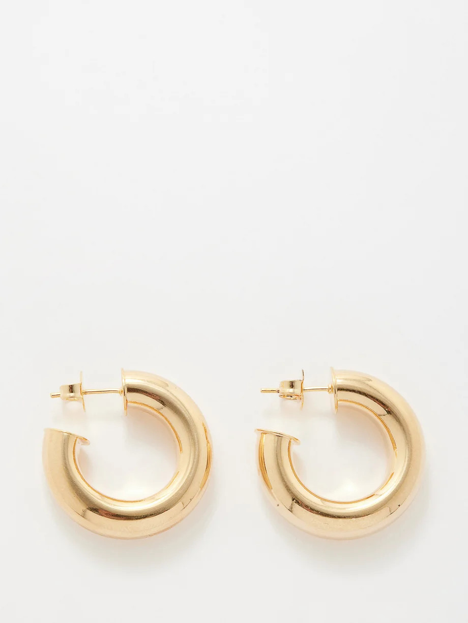 Donut 14kt gold-plated hoop earrings | Matches (US)