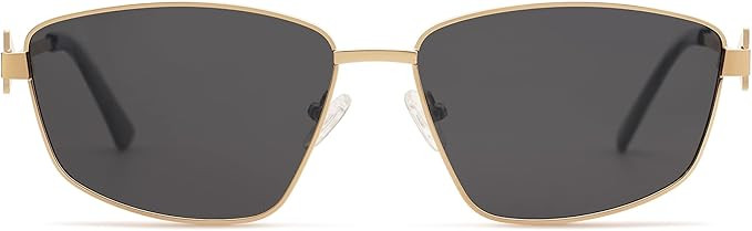 Retro Polarized Sunglasses Vintage Rectangular Metal Frame Sun Glasses AP3635 | Amazon (US)