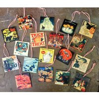 Halloween Ornaments - Vintage Style Wreath Hangers | Etsy (US)