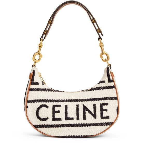 Medium Ava Strap Bag In Textile With Celine All-Over And Calfskin - CELINE | 24S (APAC/EU)
