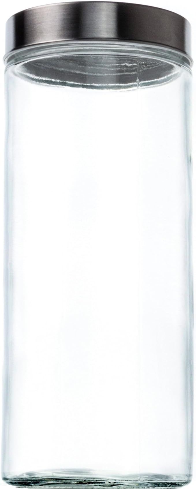 Food Saver Tall Clear Glass Storage Container Jar with Airtight Lid, 67 oz (1) | Amazon (US)