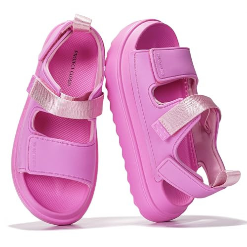 Project Cloud Platform Sandals for Women 2026 – Memory Foam Insole, Lightweight & Slip-Resistant Womens Sandals – Stylish, Beach-Ready Waterproof Women Footwear (Goldie, PINK,7.5) | Amazon (US)