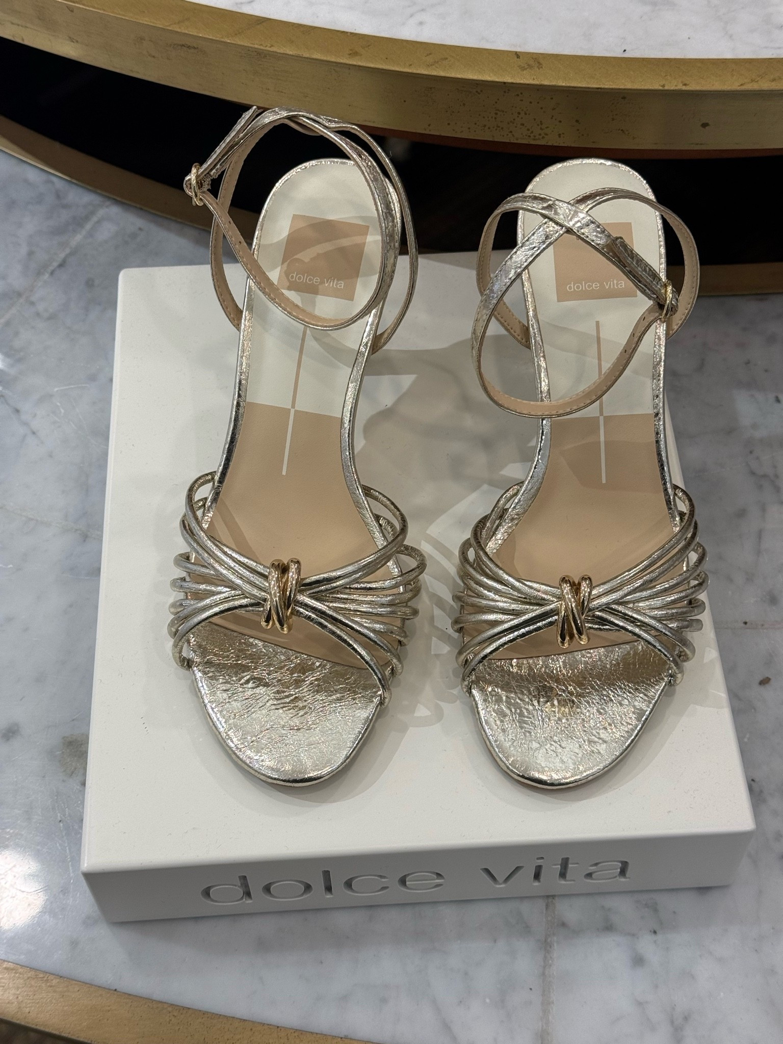 A little metallic moment ✨ These Dolce Vita heels at Dillard’s are gorgeous! The strappy gold finish makes them perfect for weddings, date nights, holiday parties and any dressier occasion.

#LTKootd #LTKgrwm #LTKSeasonal