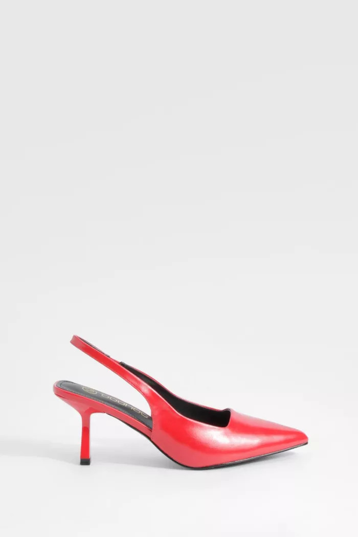 Low Stiletto Slingback Court Shoe | Boohoo.com (UK & IE)