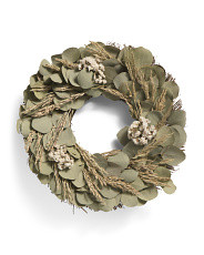 16in Real Preserved Sinuata Blooms And Eucalyptus Wreath | Home Essentials | Marshalls | Marshalls
