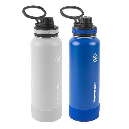 Thermoflask Insulated Water Bottle with Spout Lid, 40oz, 2 Pack (Teal/Graphite) | Amazon (US)