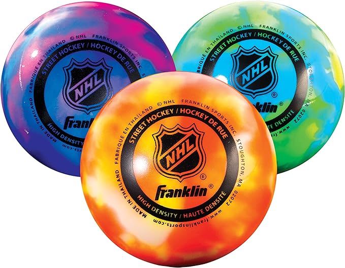 Franklin Sports NHL Street Hockey Balls - No Bounce Outdoor Street + Roller Hockey Balls - Offici... | Amazon (US)