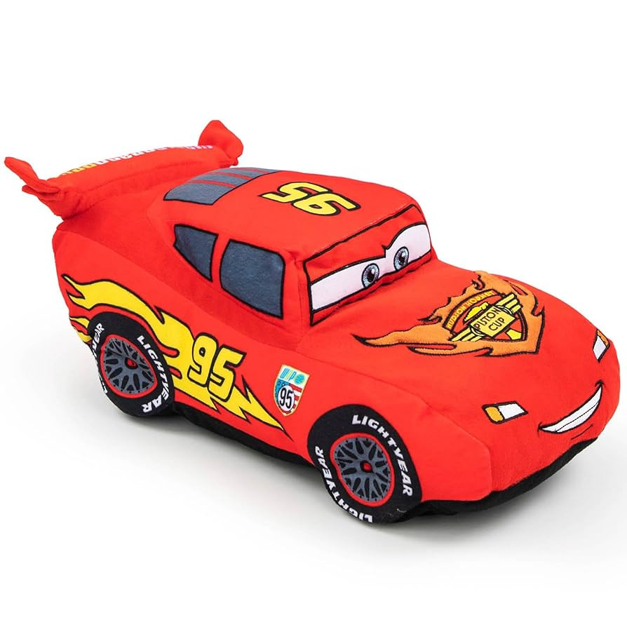 Cars Plush Stuffed Lightning Mcqueen Red Pillow Buddy - Kids Super Soft Polyester Microfiber, 19 ... | Amazon (US)