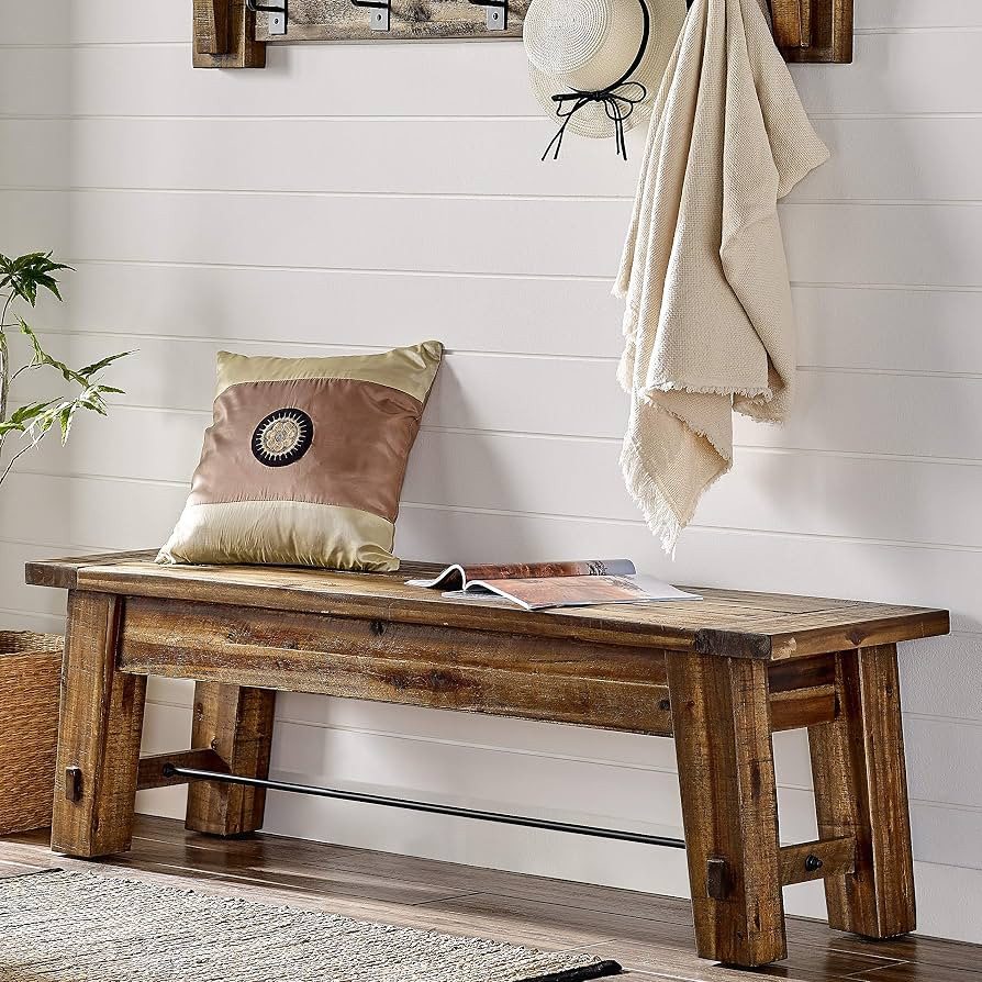 Alaterre Furniture Durango 60" L Wood Entryway/Dining Bench | Amazon (US)