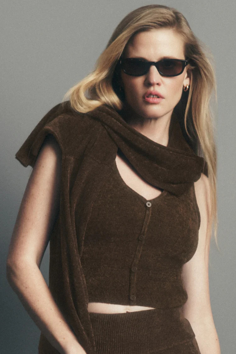 Micro Chenille Button Down Tank | Alo Yoga
