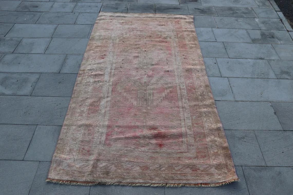 Pale Color Rug, Area Rug, 7.3' x 3.6' Turkish Rug, Tribal Rug, Floor Rug, Vintage Rug, Decorative... | Etsy (US)