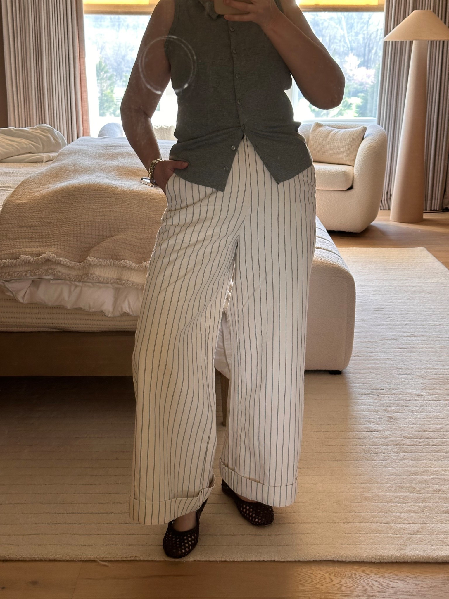 Summer striped pants
@Target 


#LTKMidsize #LTKmomlife #LTKOver40