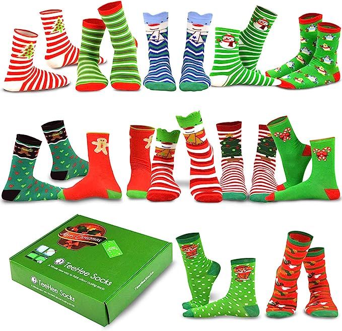 TeeHee Seasonal Holiday (Christmas) 12-Pair with Gift Box. | Amazon (US)