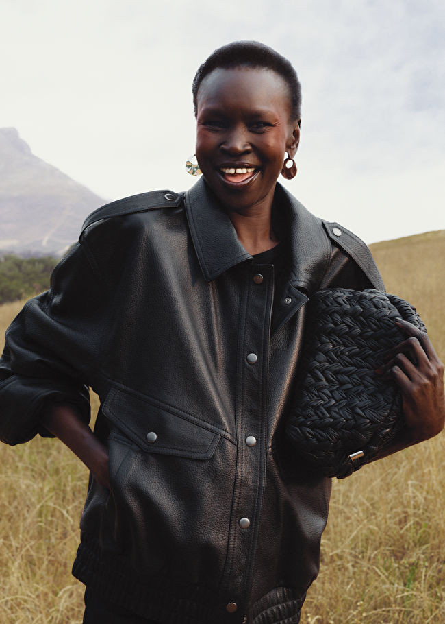 Boxy Buttoned Leather Jacket | & Other Stories (EU + UK)