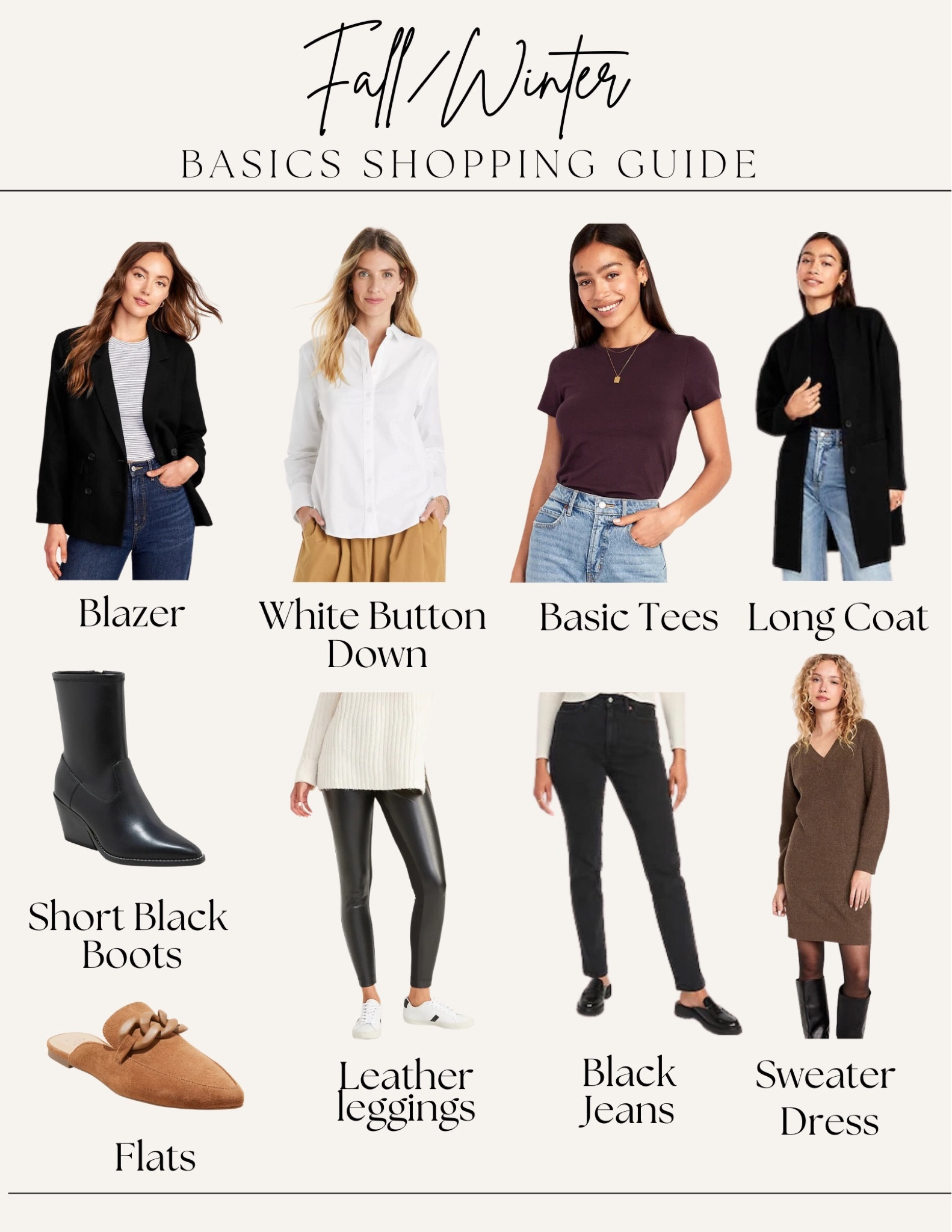Fall/Winter basics guide to get you through this season! Grab the basics to mix and match and you’ll never be without the perfect outfit.

#oldnavystyle #targetstyle

#LTKSeasonal #LTKsalealert #LTKfindsunder50