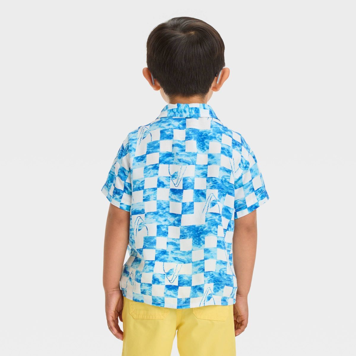 Toddler Boys' Shark Challis Shirt - Cat & Jack™ Cream | Target