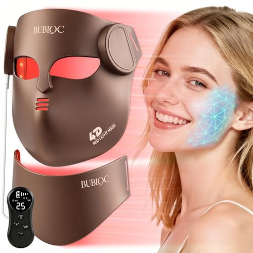 4D Wireless Red Light Therapy for Face and Neck with 400 LEDs,8+1 Color Light Therapy Mask with NIR, 850nm Red Light Therapy Mask, 4000mAh Rechargeable Led Face Mask Remote Control for Home & Travel | Amazon (US)