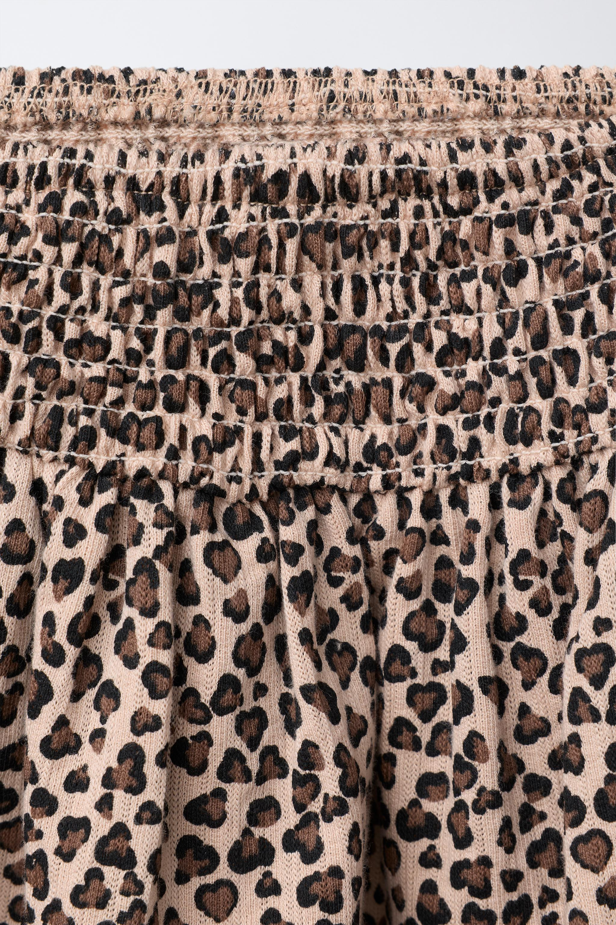 ANIMAL PRINT ELASTICIZED SKIRT | Zara US